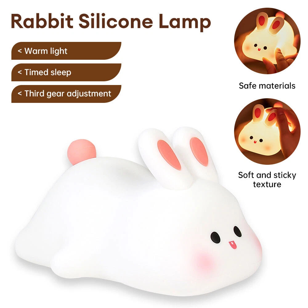 Cute Rabbit Touch Lamp – Soft Light for Cozy Nights